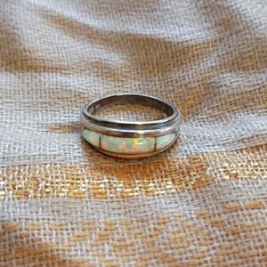 Elegant Silver Opal Ring